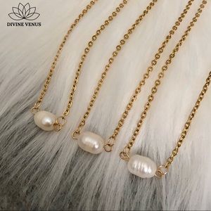 Pearl Choker Gold Plated Stainless Steel